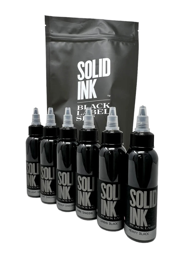 Black Label Grey Wash Set of 6 (Includes Lining Black and Heavy Black)